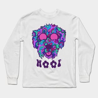 Hippy Hound Dog Woof Long Sleeve T-Shirt